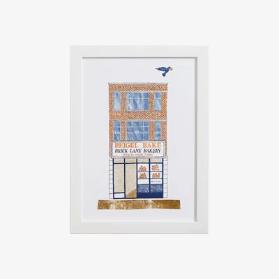 Wolf & Badger Beigel Bake Risograph Print - A4 Rosa & Clara Designs