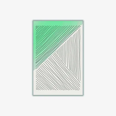 Wolf & Badger Green Minimalism #6 A4 210 X 297Mm Stanley Print House