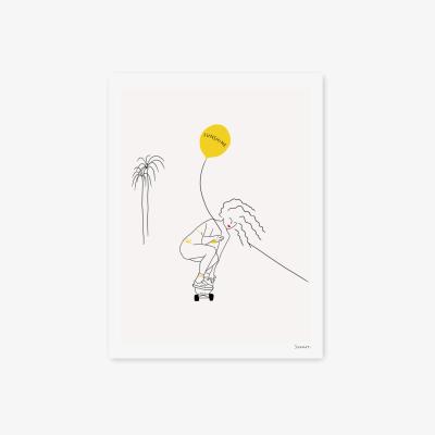 Wolf & Badger Sunshine Art Print 45X60Cm Soumati Studio