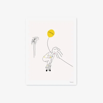 Wolf & Badger Sunshine Art Print 45X60Cm Soumati Studio