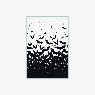 Wolf & Badger Black Look At All These Bats A3 297 X 420Mm Stanley Print House
