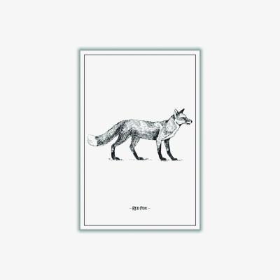 Wolf & Badger Black Red Fox Small Stanley Print House