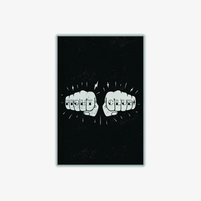 Wolf & Badger Grey Fight Club Xxs Stanley Print House