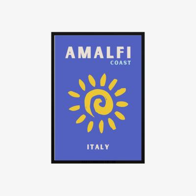 Wolf & Badger Blue Amalfi Coast Sunshine Poster | Artchi
