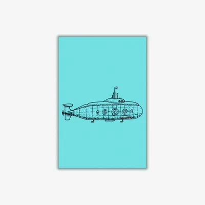 Wolf & Badger Blue Below Sea A1 594 X 841Mm Stanley Print House