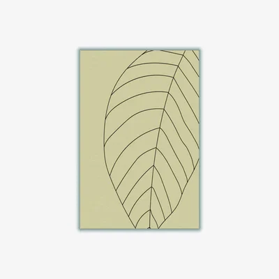 Wolf & Badger Black Minimal Leaves #4 Extra Large Stanley Print House