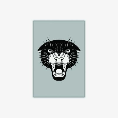 Wolf & Badger Black Vintage Panther Xxs Stanley Print House