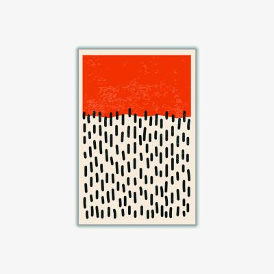 Wolf & Badger Yellow / Orange Color Line Series I A4 210 X 297Mm Stanley Print House