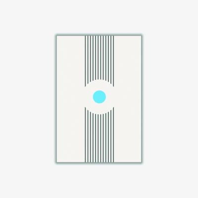 Wolf & Badger Blue Boho Lines Series #1 A3 297 X 420Mm Stanley Print House