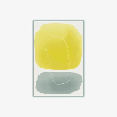 Wolf & Badger Yellow / Orange Watercolor Shapes Series #4 Small Stanley Print House