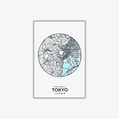 Wolf & Badger Black Map Of Tokyo Small Stanley Print House
