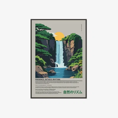 Wolf & Badger Two Japan Presence & Rhythm Matte Art Print | A4 | 210 X 297Mm | Anchor & Crew