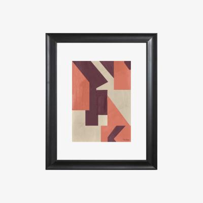 Wolf & Badger Pink / Purple Art Print Geometric Passion Catchii