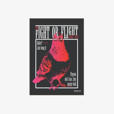 Wolf & Badger Eight Fight Or Flight Club Editions Matte Art Print | A3 | 297 X 420Mm | Anchor & Crew