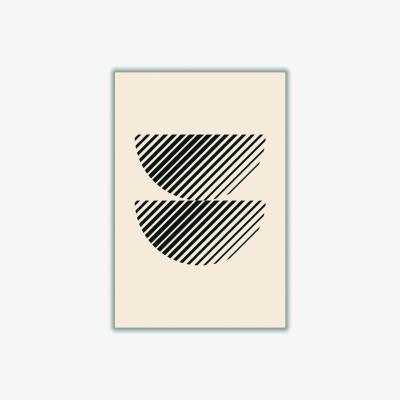 Wolf & Badger Black Boho Minimal Shape #1 A3 297 X 420Mm Stanley Print House