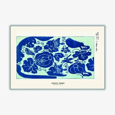 Wolf & Badger Blue Taguchi Tomoki - Original Woodblock Print A3 297 X 420Mm Stanley Print House