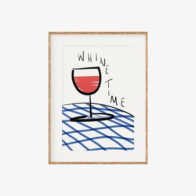 Wolf & Badger Whine Time Print A3 297 X 420Mm Oh Oly