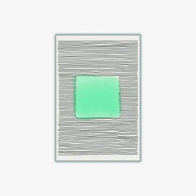 Wolf & Badger Light Green Abstract #2 Small Stanley Print House