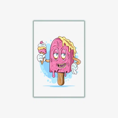 Wolf & Badger Pink / Purple Don't Let Me Melt A2 420 X 594Mm Stanley Print House