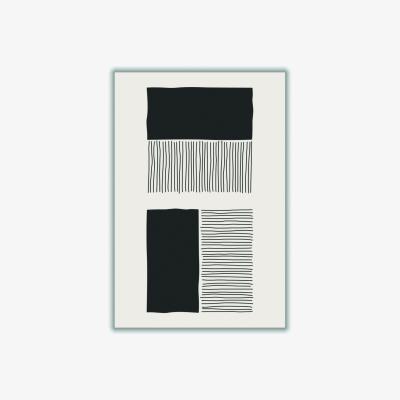 Wolf & Badger Black Minimalism Shapes 2 A2 420 X 594Mm Stanley Print House