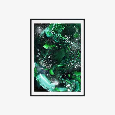 Wolf & Badger Black / White / Green They Say I Did Something Bad, Large Print | Jessica Slack Studio