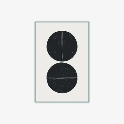 Wolf & Badger Black Minimal Circles #2 Large Stanley Print House