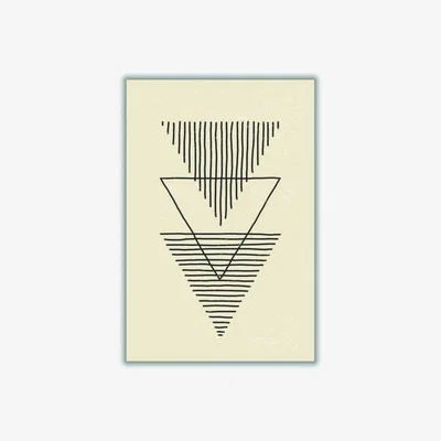 Wolf & Badger Black Boho Triangles A4 210 X 297Mm Stanley Print House