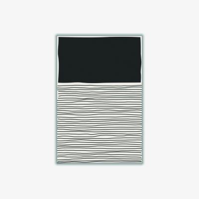 Wolf & Badger Black Minimal Line Vibes #9 A1 594 X 841Mm Stanley Print House
