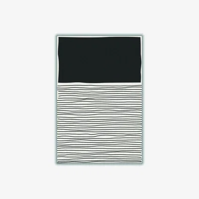 Wolf & Badger Black Minimal Line Vibes #9 A1 594 X 841Mm Stanley Print House