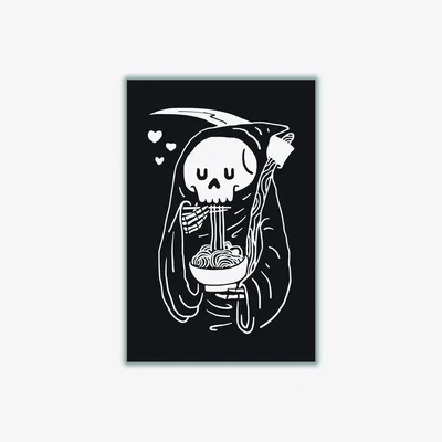 Wolf & Badger White But First Noodles A4 210 X 297Mm Stanley Print House