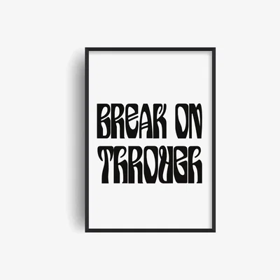 Wolf & Badger Black Break On Through The Doors Retro Giclée Art Print A2 420 X 594Mm Fanclub