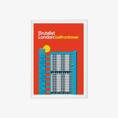Wolf & Badger Balfron Tower Art Print A3 297 X 420Mm Eye for London Prints