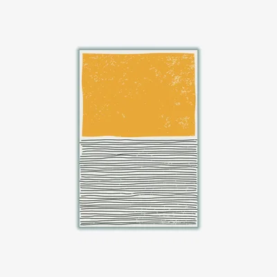 Wolf & Badger Yellow / Orange Minimal - Yellow Large Stanley Print House