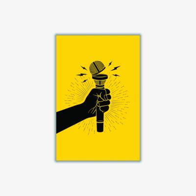 Wolf & Badger Yellow / Orange Speak Up! A4 210 X 297Mm Stanley Print House