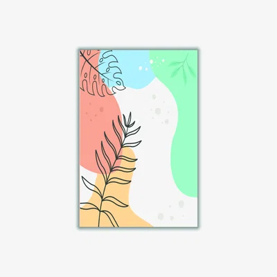 Wolf & Badger Abstract Leaves Ii Extra Small Stanley Print House