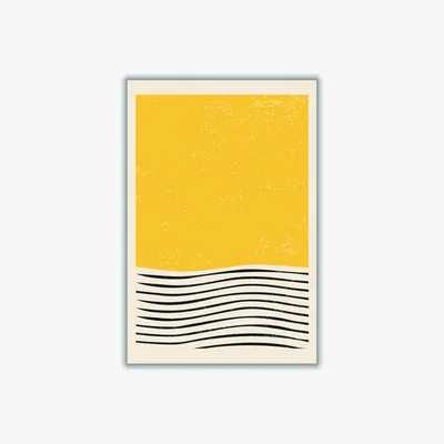 Wolf & Badger Yellow / Orange Bright Minimal Set #3 A4 210 X 297Mm Stanley Print House