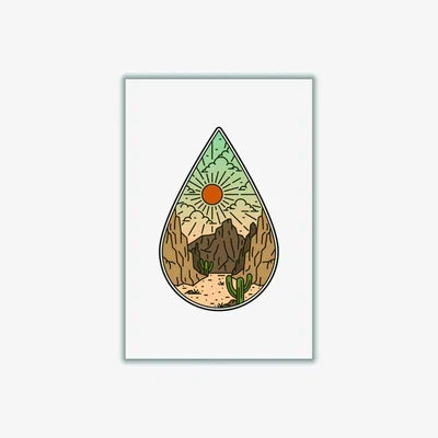 Wolf & Badger Brown Desert Vibes Ii A1 594 X 841Mm Stanley Print House