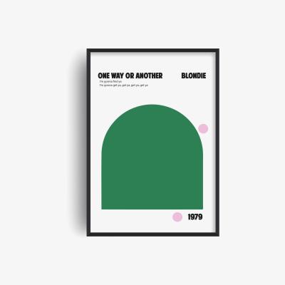 Wolf & Badger Green One Way Or Another Giclée Retro Inspired Art Print A3 Fanclub