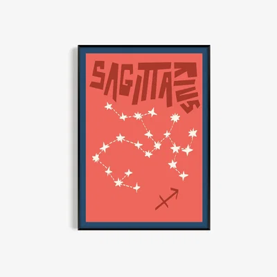 Wolf & Badger Sagittarius Art Print - A2 Natalie Cass Art