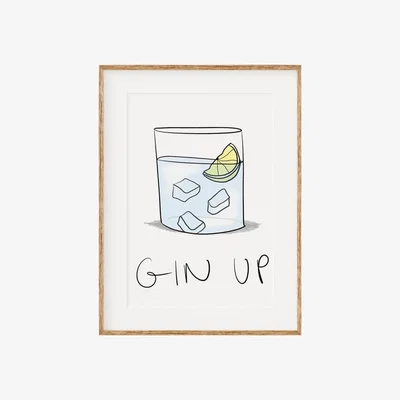 Wolf & Badger Gin Up Print A3 297 X 420Mm Oh Oly