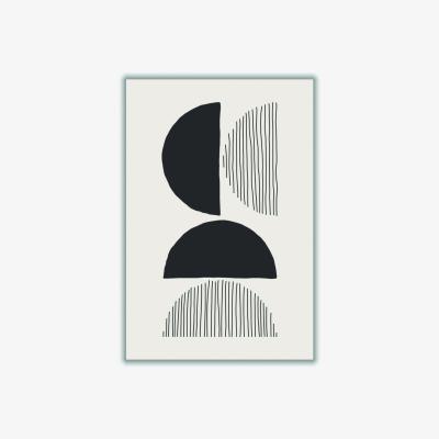 Wolf & Badger Black Circles And Lines #4 A2 420 X 594Mm Stanley Print House