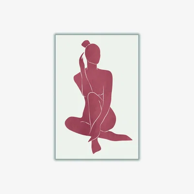 Wolf & Badger Pink / Purple Henri Matisse Minimal Woman #3 Medium Stanley Print House