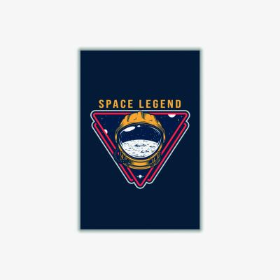 Wolf & Badger Yellow / Orange Space Legend Blue A2 420 X 594Mm Stanley Print House
