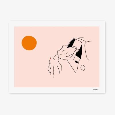 Wolf & Badger Alive Art Print 60X45Cm Soumati Studio