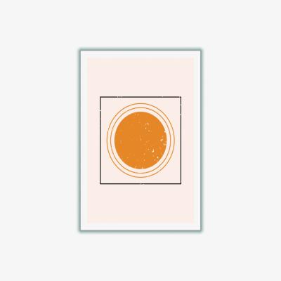 Wolf & Badger Yellow / Orange Sunshine Abstract Drawing A1 594 X 841Mm Stanley Print House
