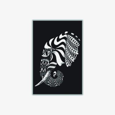 Wolf & Badger White Ornate Elephant Ii Small Stanley Print House