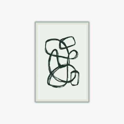 Wolf & Badger Black Modern Abstract Shapes 1 Extra Large Stanley Print House