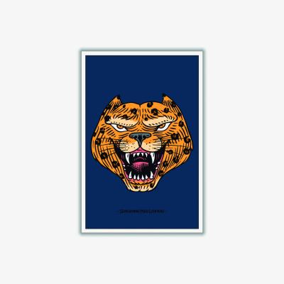Wolf & Badger Gold Screaming Mad Leopard Extra Small Stanley Print House