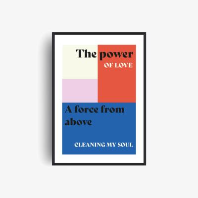 Wolf & Badger The Power Of Love Retro Music Song Lyric Christmas Gift Art Print A3 | A4 | 210 X 297Mm | Fanclub