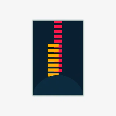 Wolf & Badger Yellow / Orange Vibrant Geometric #1 Xxs Stanley Print House